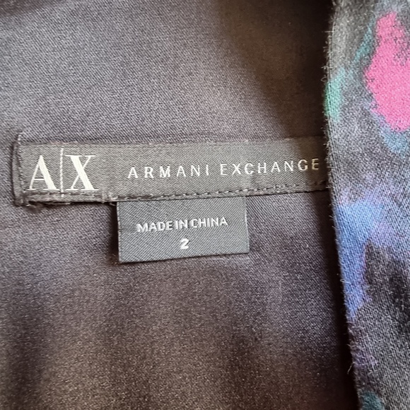 A/X Armani Exchange Multicolor Cotton Blend Scoop Neck Zip Sheath Dress Sz 2 - Picture 5 of 8